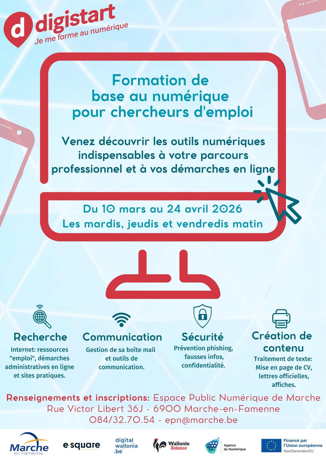 Formation de base au numérique pour chercheurs d'emploi