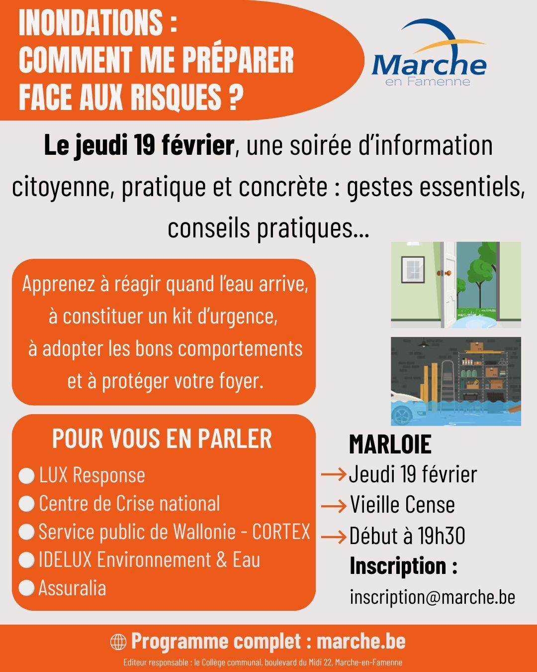 INONDATIONS : Comment me préparer face aux risques ? soirée d'information citoyenne