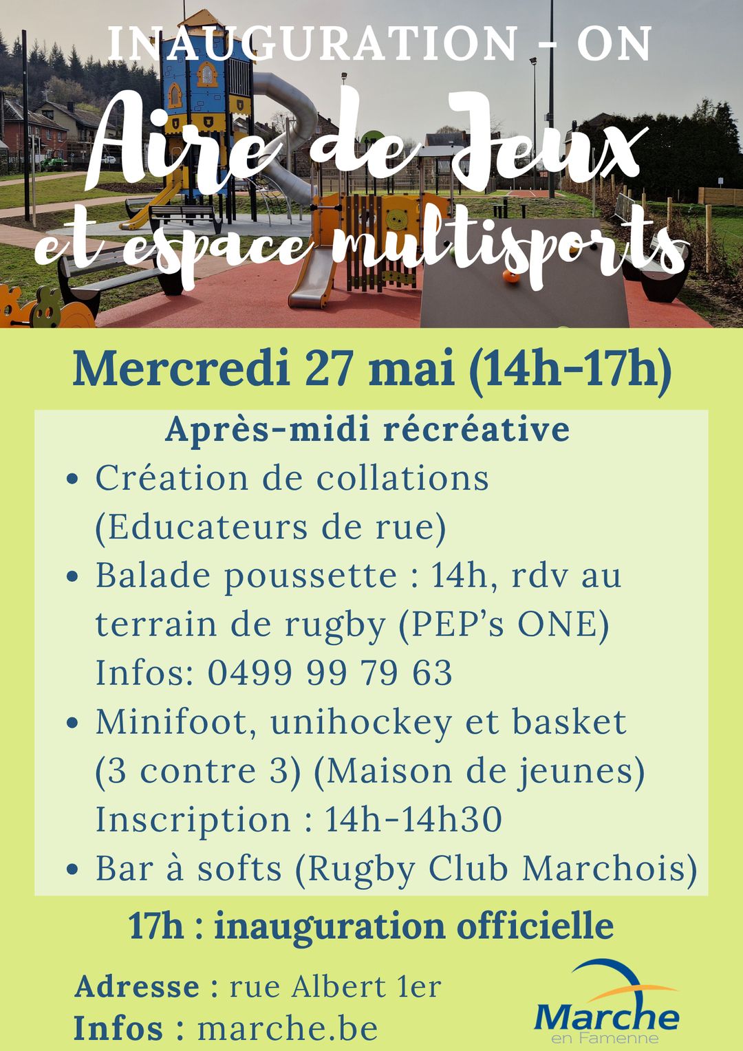 INAUGURATION - ON ; Aire de jeux et espace multisports