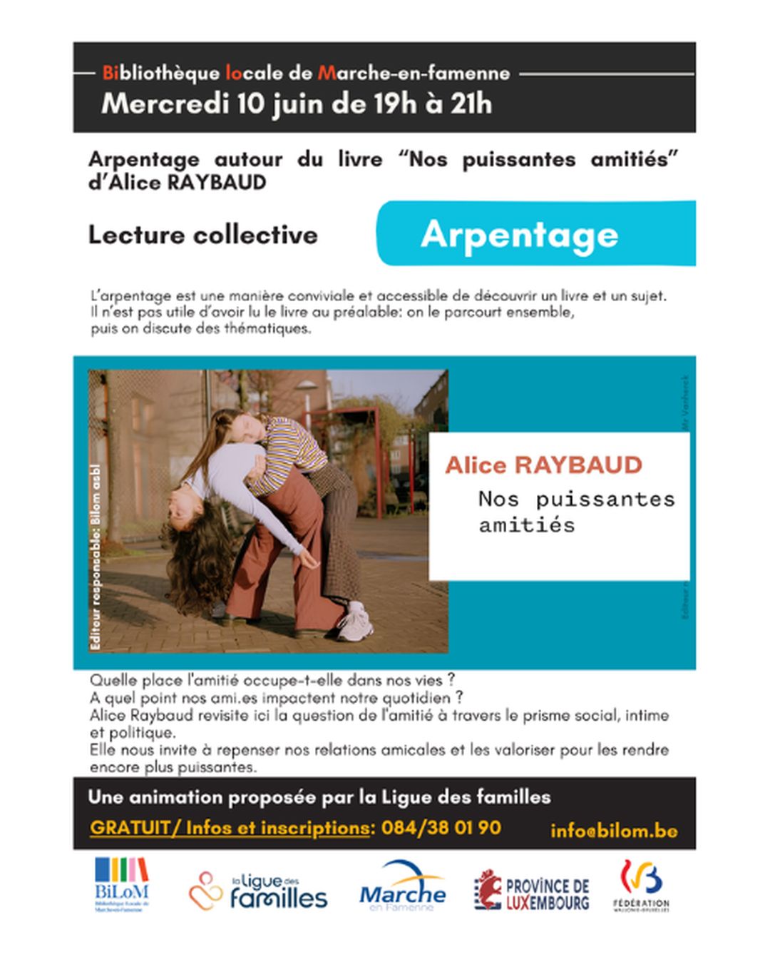 Lecture collective ; Arpentage autour du livre "Nos puissantes amitiés" d'Alice RAYBAUD