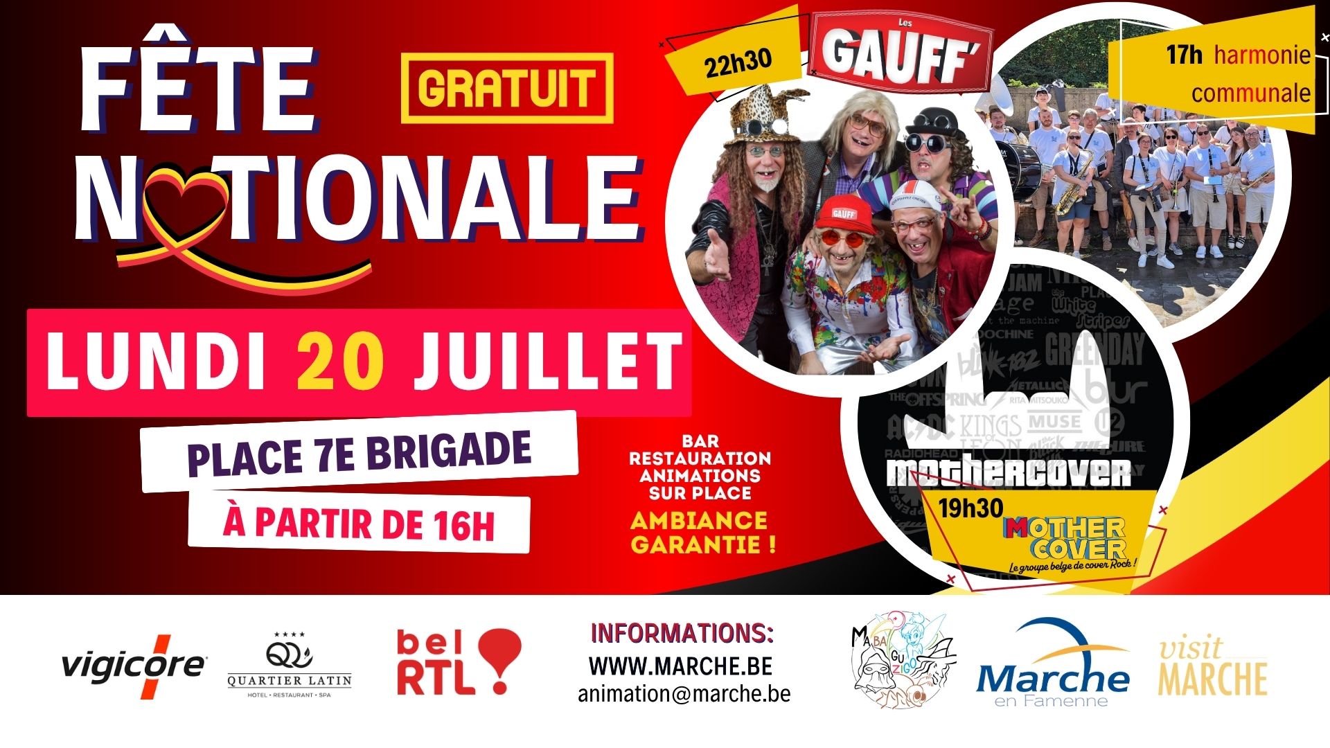 Fête nationale 20 juillet - Facebook Event Cover