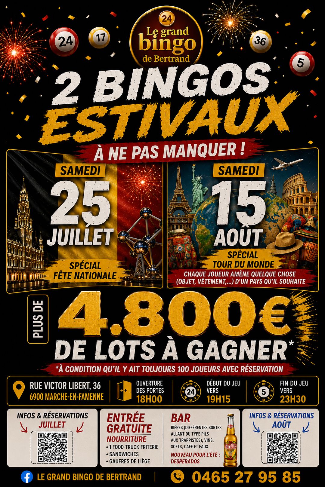 Le grand BINGO de Bertrand ; Spécial fête nationale