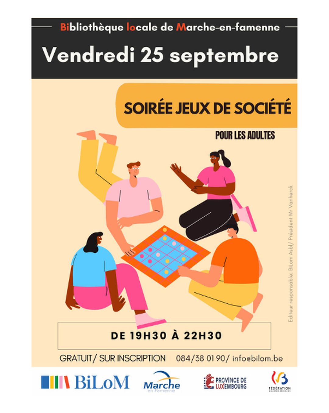 Soirée JEUX DE SOCIETE pour les adultes