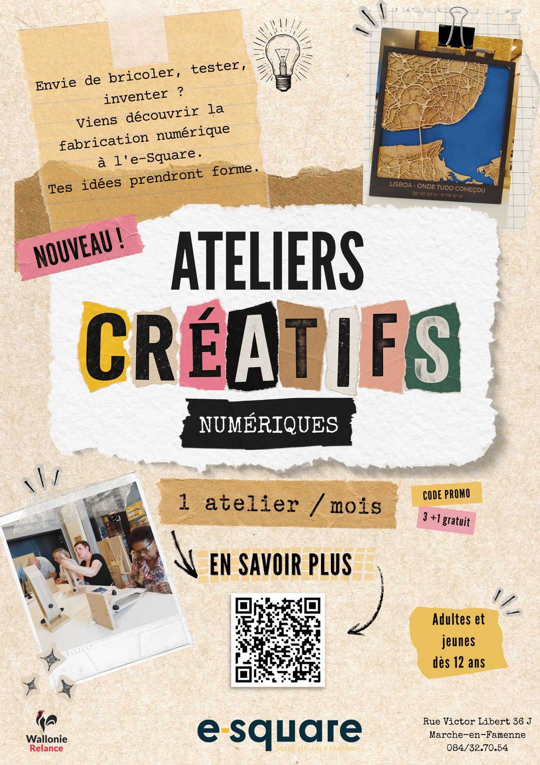 ATELIER CREATIF MENSUEL : Crée ta lampe design en bois