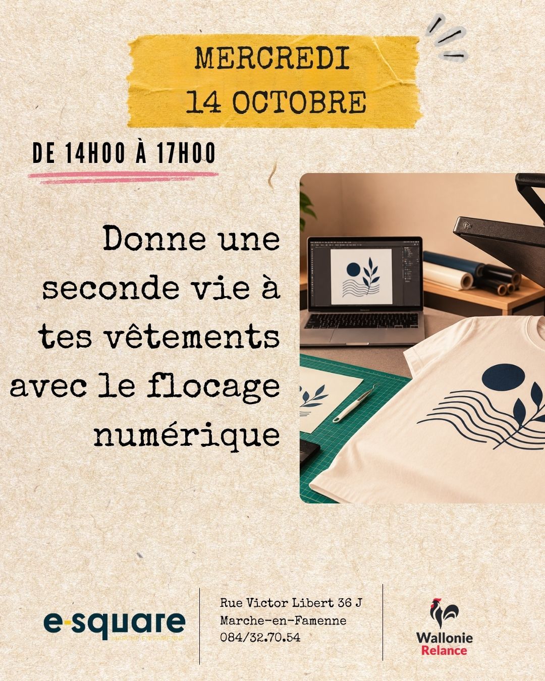 ATELIER CREATIF MENSUEL : Donne une seconde vie à tes vêtements