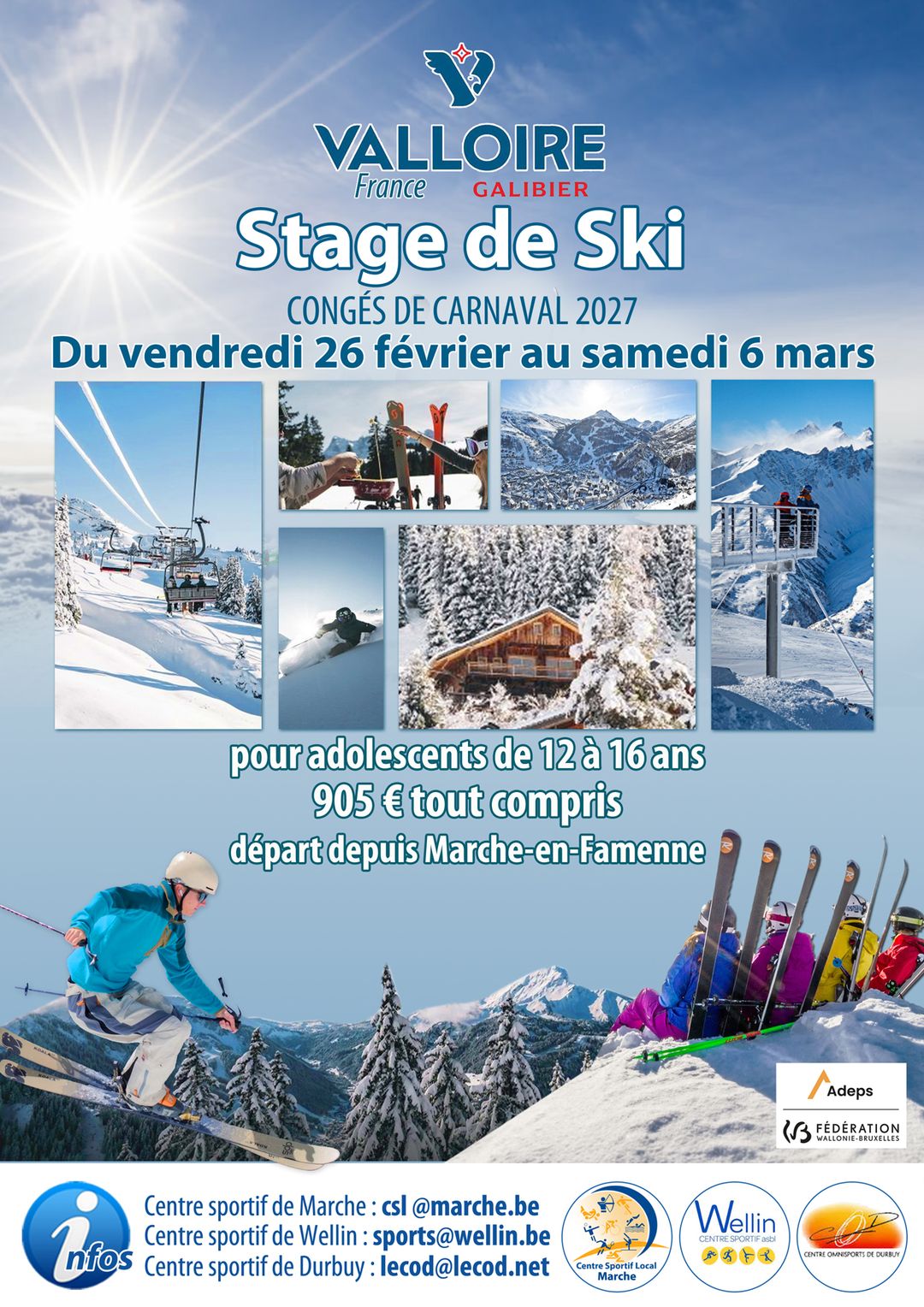 STAGE DE SKI : congés de carnaval
